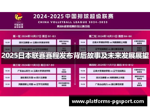 2025日本联赛赛程发布背后故事及未来发展展望
